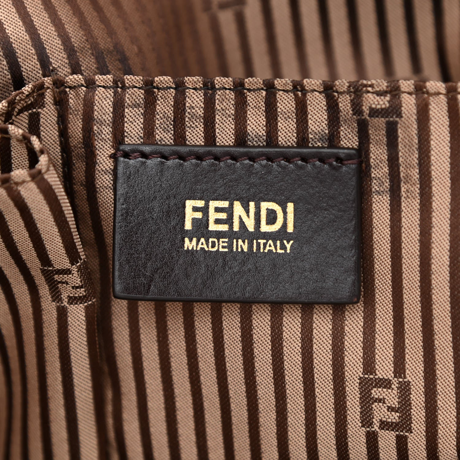 Fendi Capra Vitello Dolce Marmol Colorblock Small Chameleon Tote Cipria Makeup Camel 6 of 10