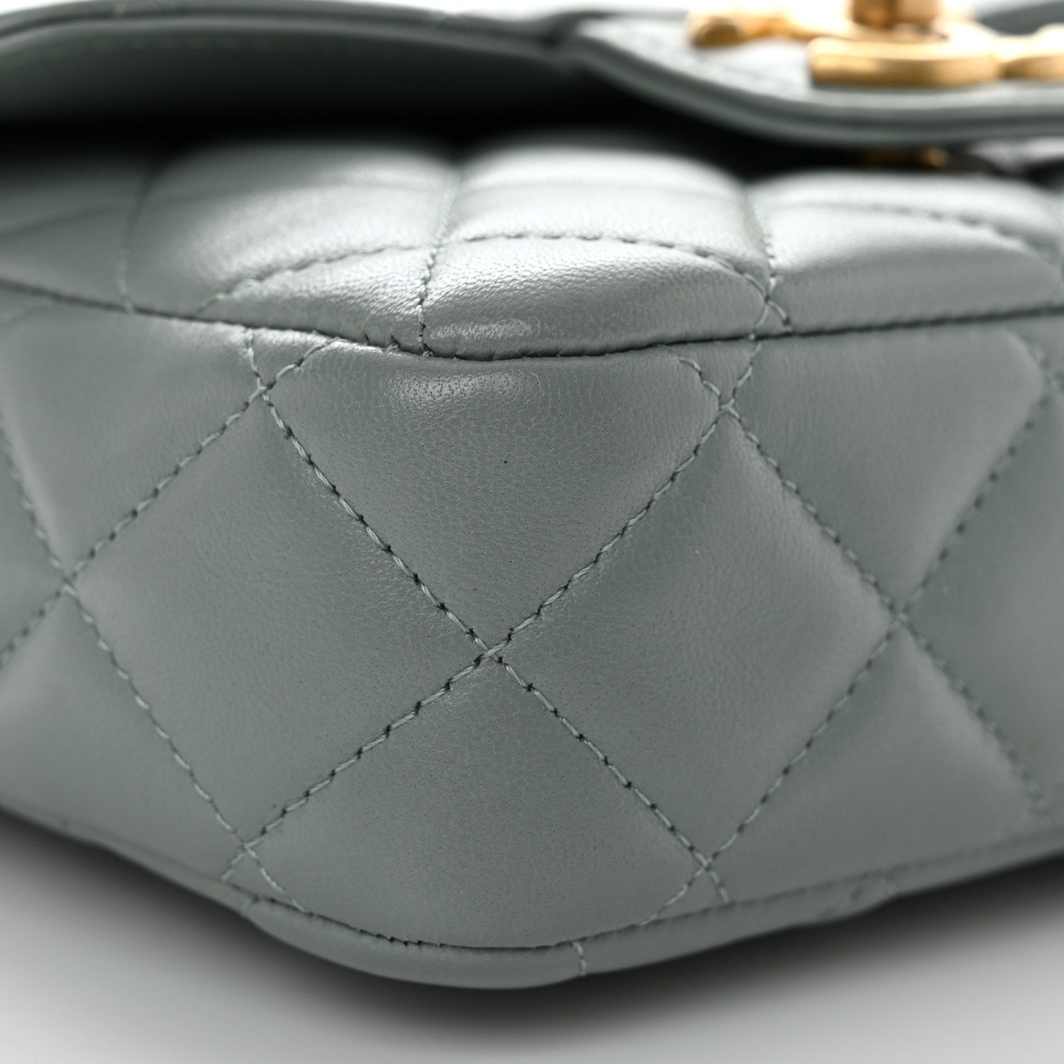 Chanel Lambskin Quilted Casino Chips Mini Square Flap Grey 9 of 10