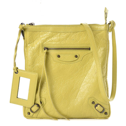Balenciaga Agneau Classic Hardware Flat Crossbody Jaune Poussin 1 of 13