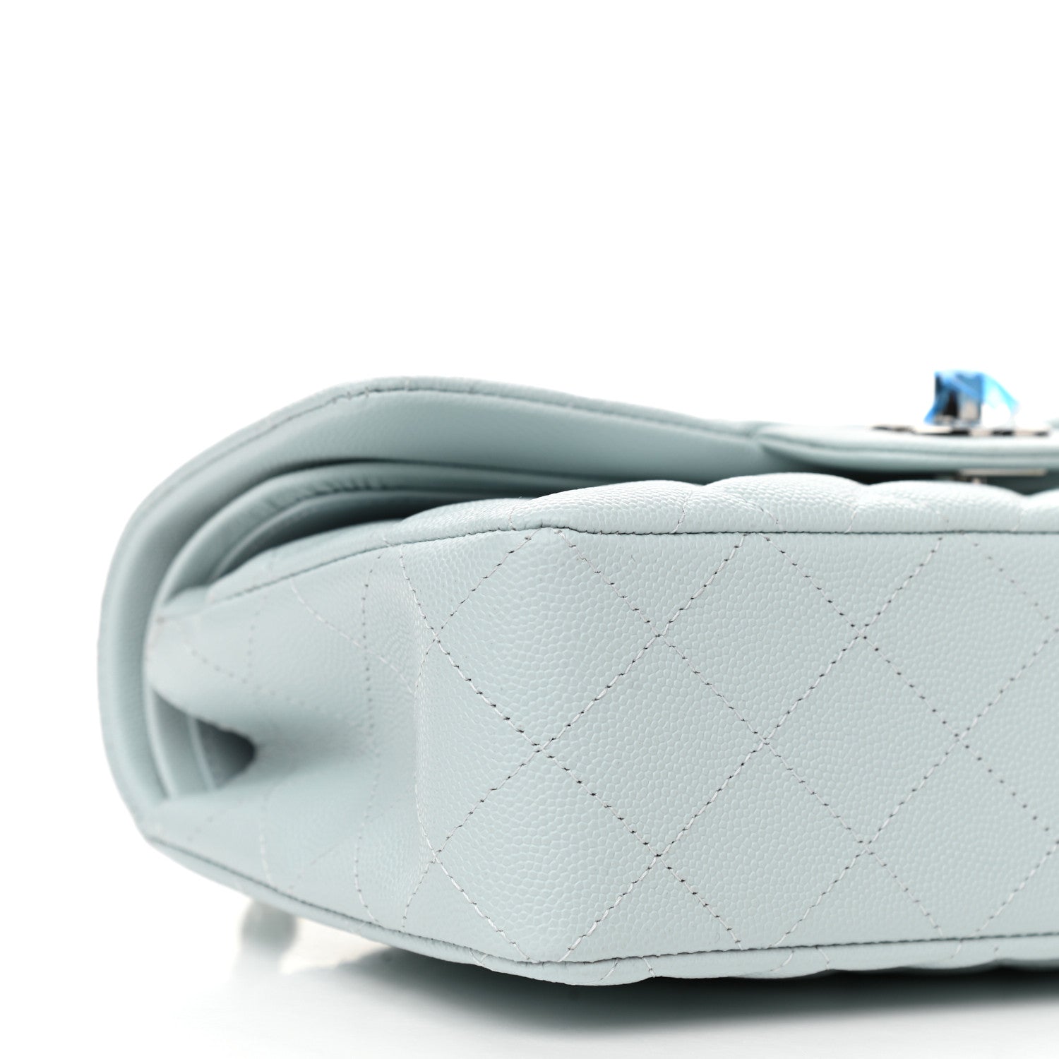 Chanel Caviar Quilted Small Double Flap Light Blue 8 of 10