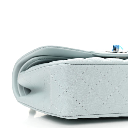Chanel Caviar Quilted Small Double Flap Light Blue 8 of 10