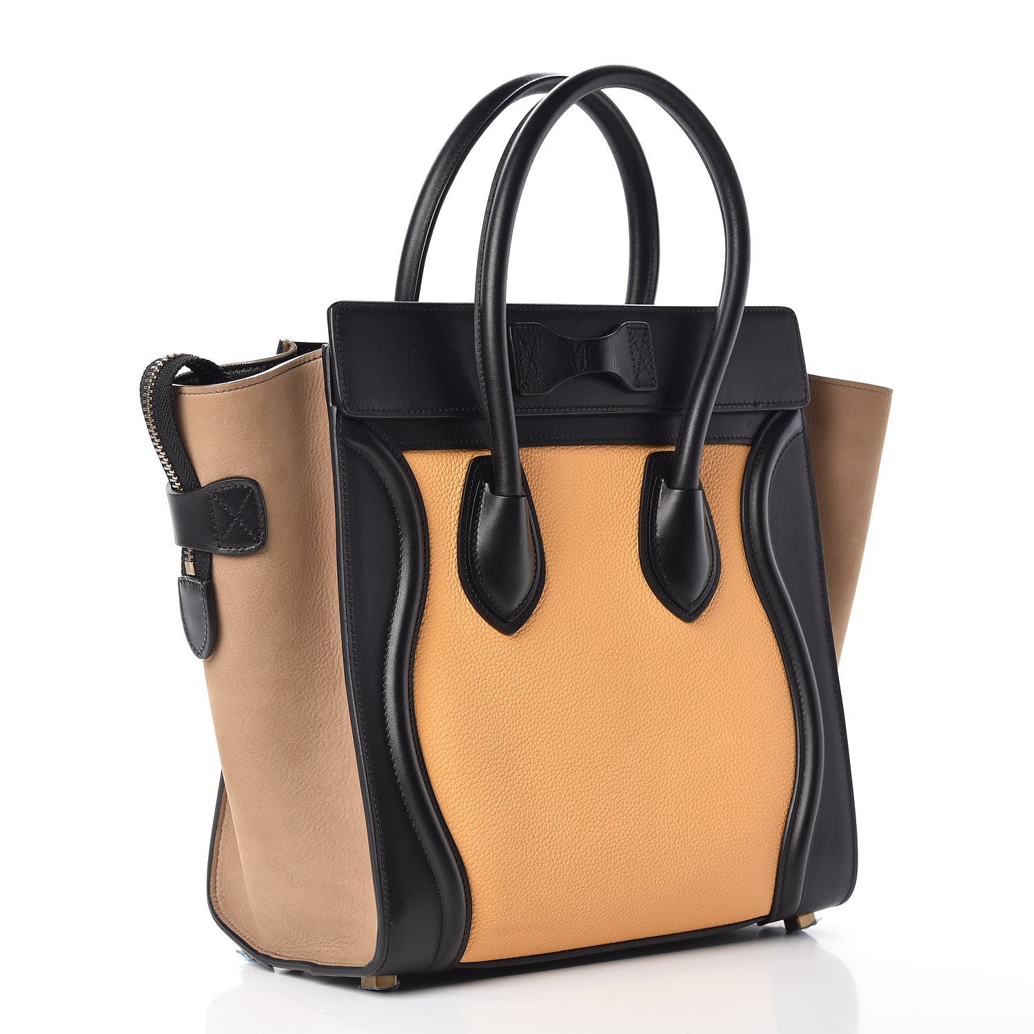 Celine Baby Grained Calfskin Nubuck Micro Tri-Color Luggage Corn 3 of 10