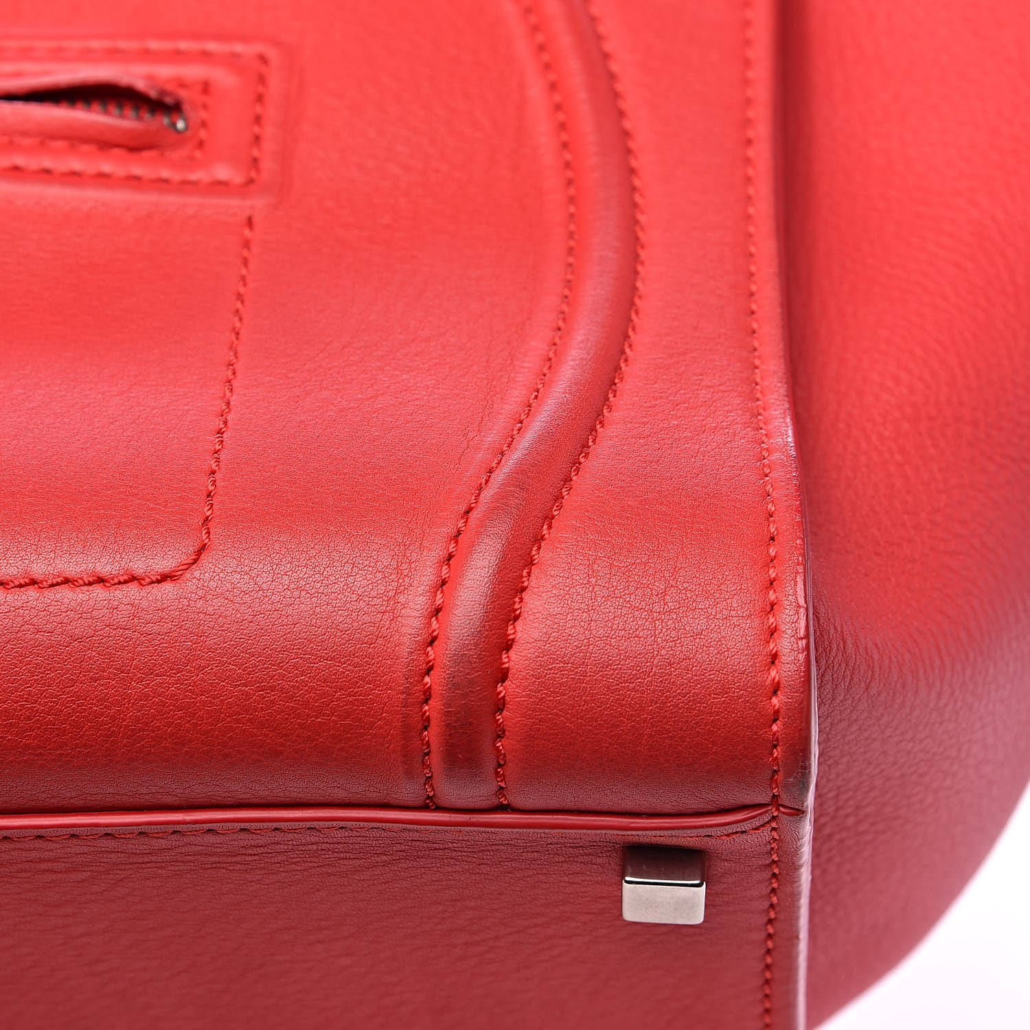 Celine Supple Calfskin Medium Phantom Luggage Vermillion 14 of 18