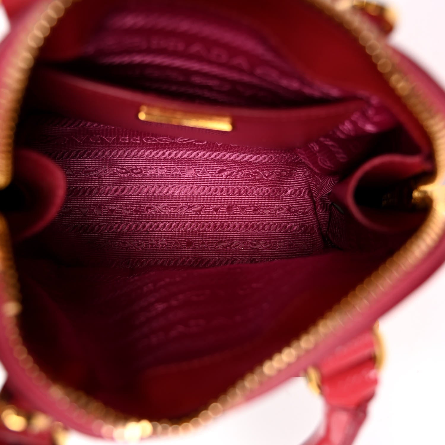 Prada Saffiano Lux Mini Promenade Tote Fuoco 5 of 15