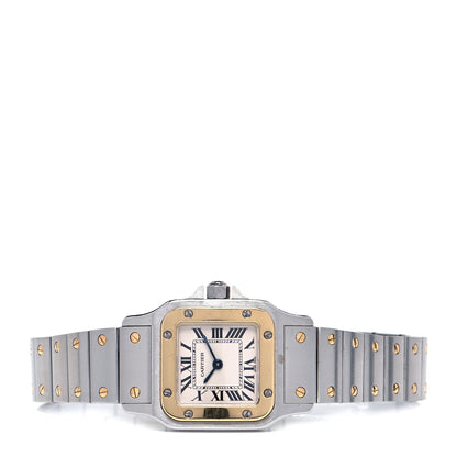 Cartier Stainless Steel 18K Yellow Gold 24mm Santos De Cartier Galbee Quartz Watch 2 of 5