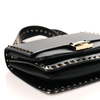 Valentino Garavani Vitello Rockstud Top Handle Shoulder Bag Black 7 of 8