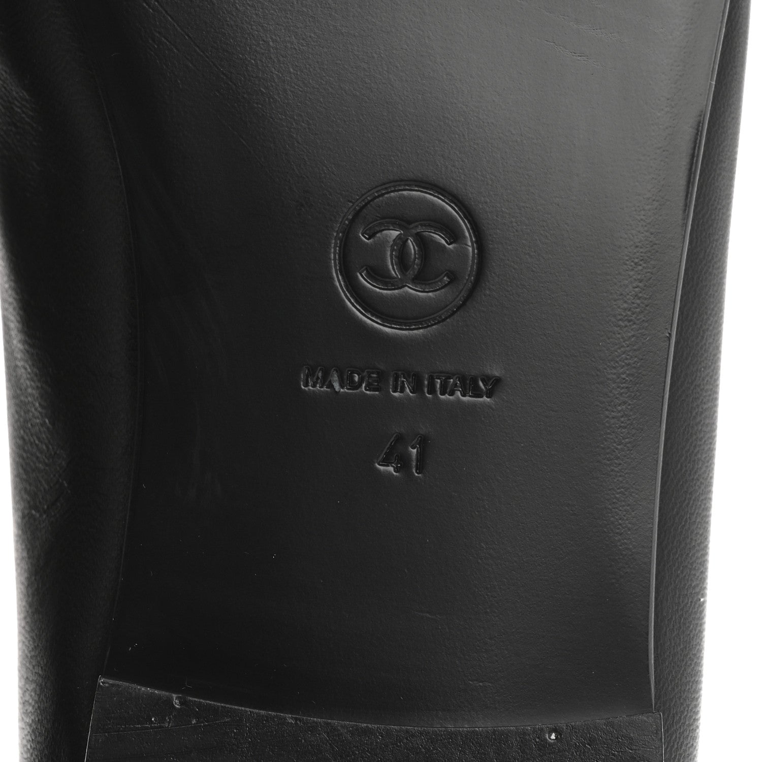 Chanel Lambskin Patent Cap Toe Ballerina Flats 41 Black 8 of 10