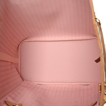 Louis Vuitton Damier Azur Neo Neverfull MM Rose Ballerine 6 of 10