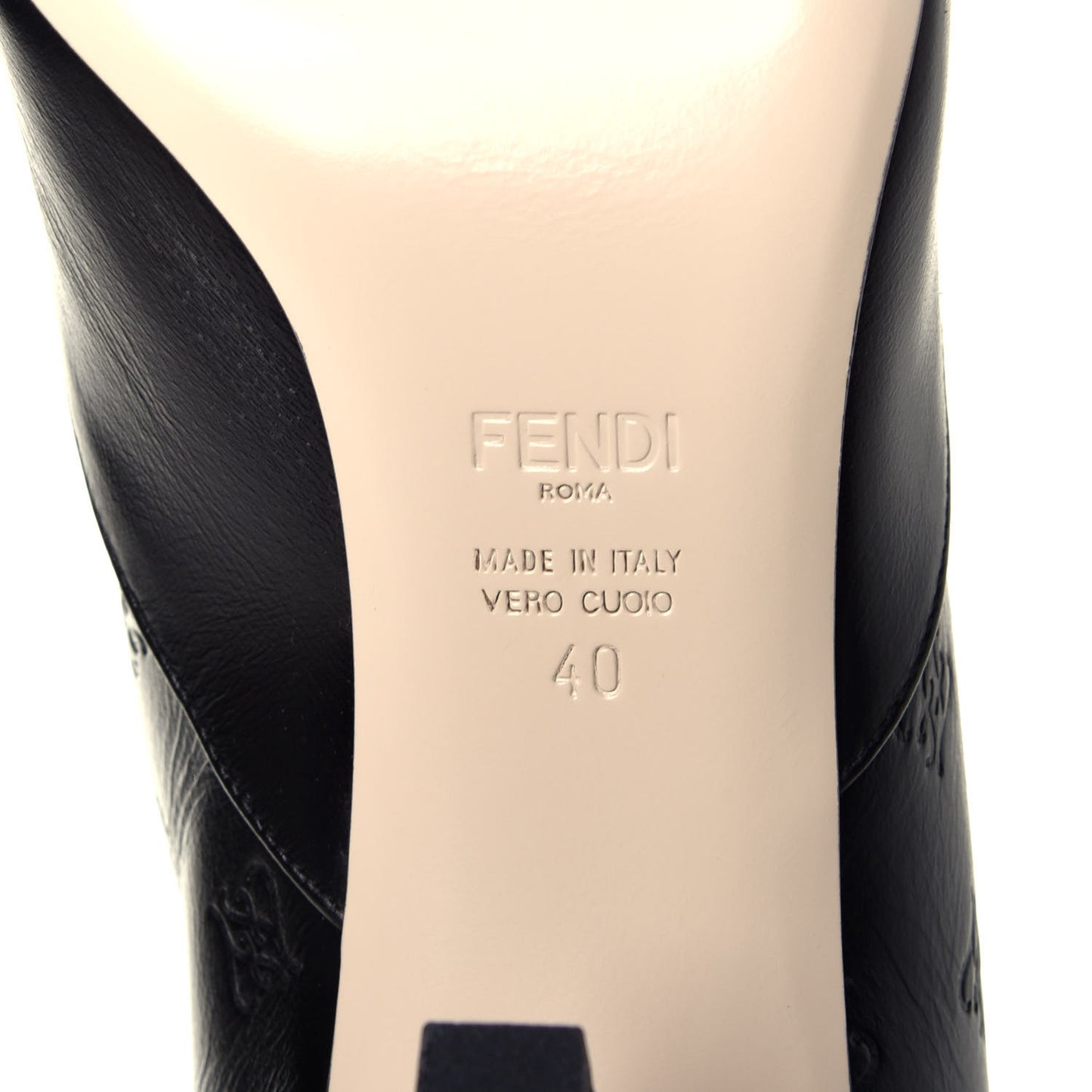 Vitello Karligraphy Embossed FFreedom Ankle Boots 40 Black
