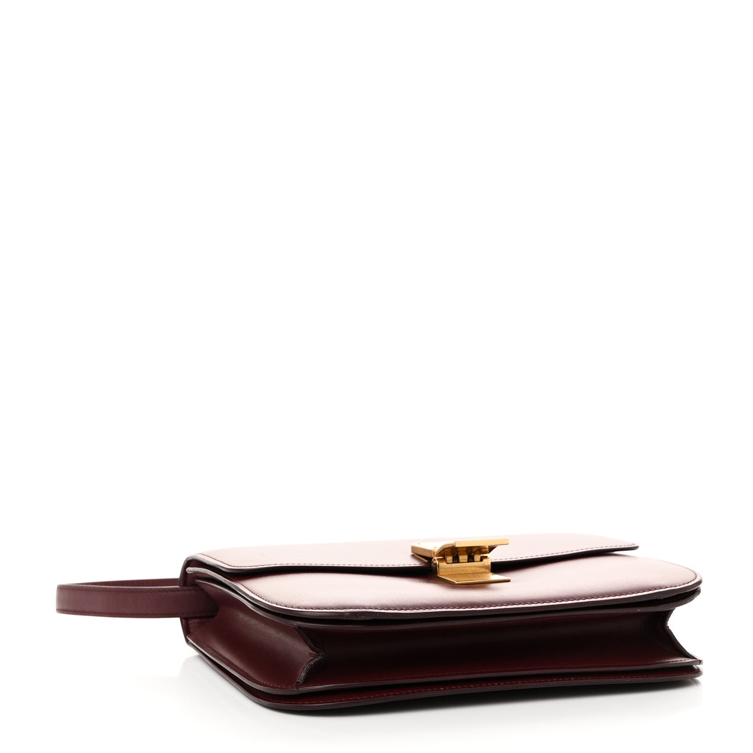 Celine Box Calfskin Medium Classic Box Flap Bag Burgundy 4 of 12