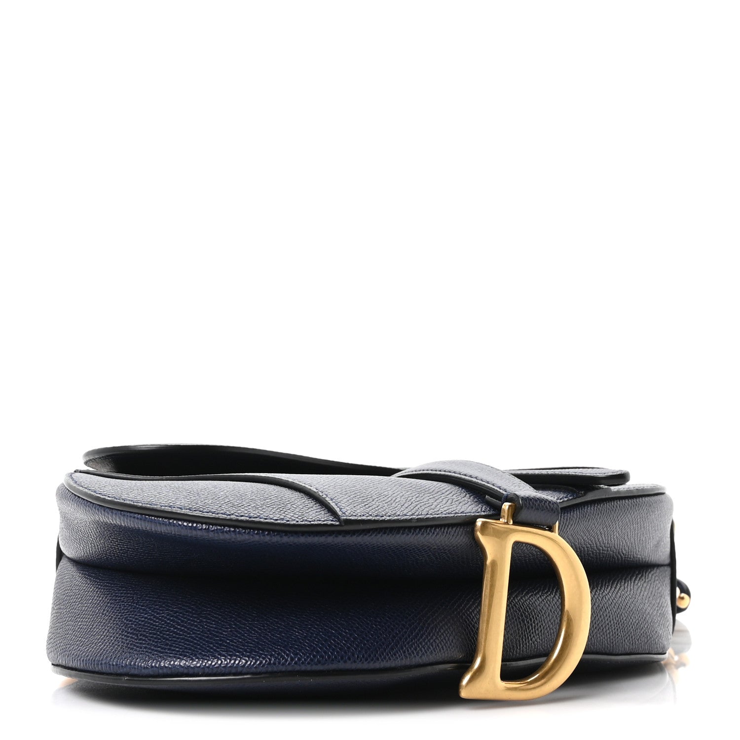 Christian Dior Grained Calfskin Saddle Bag With Strap Deep Ocean 4 of 10