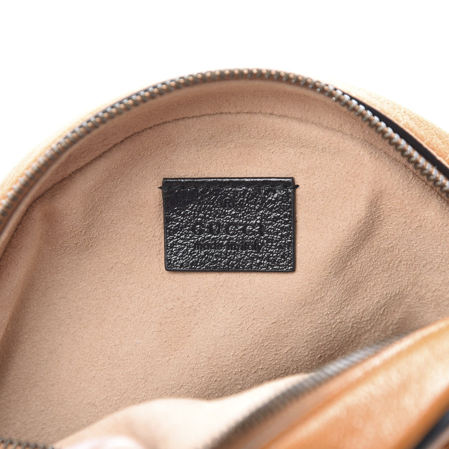 Gucci Azalea Calfskin Matelasse Diagonal Mini Torchon GG Marmont Round Shoulder Bag Cognac Black 6 of 10