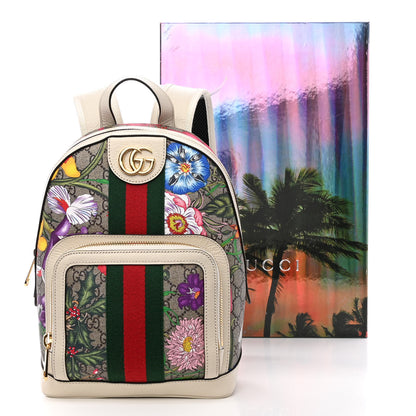 Gucci GG Supreme Monogram Flora Web Small Ophidia Day Backpack White 12 of 12