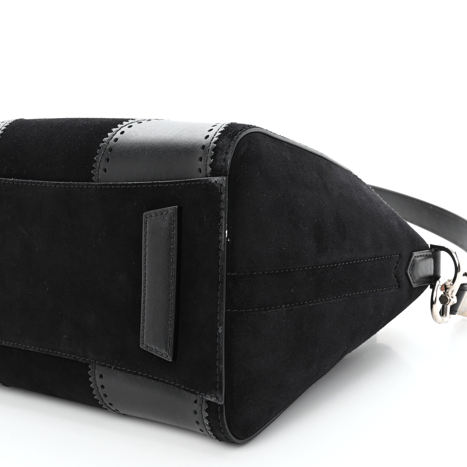 Givenchy Calfskin Suede Brogue Small Antigona Black 10 of 11