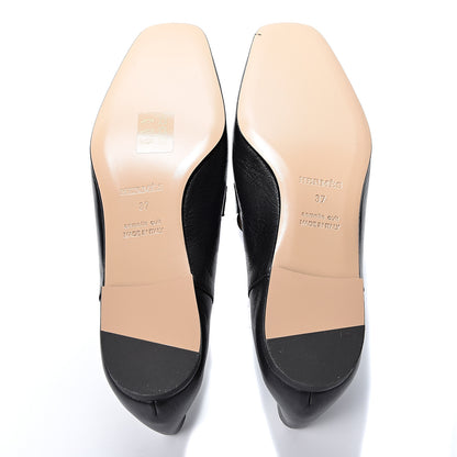 Hermes Goatskin Womens Time Loafers 37 Black 7 of 9