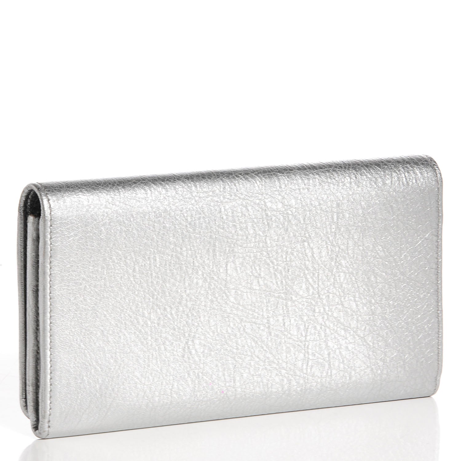 Balenciaga Agneau Giant 12 Silver Hardware Money Wallet Gris Aluminum 3 of 9