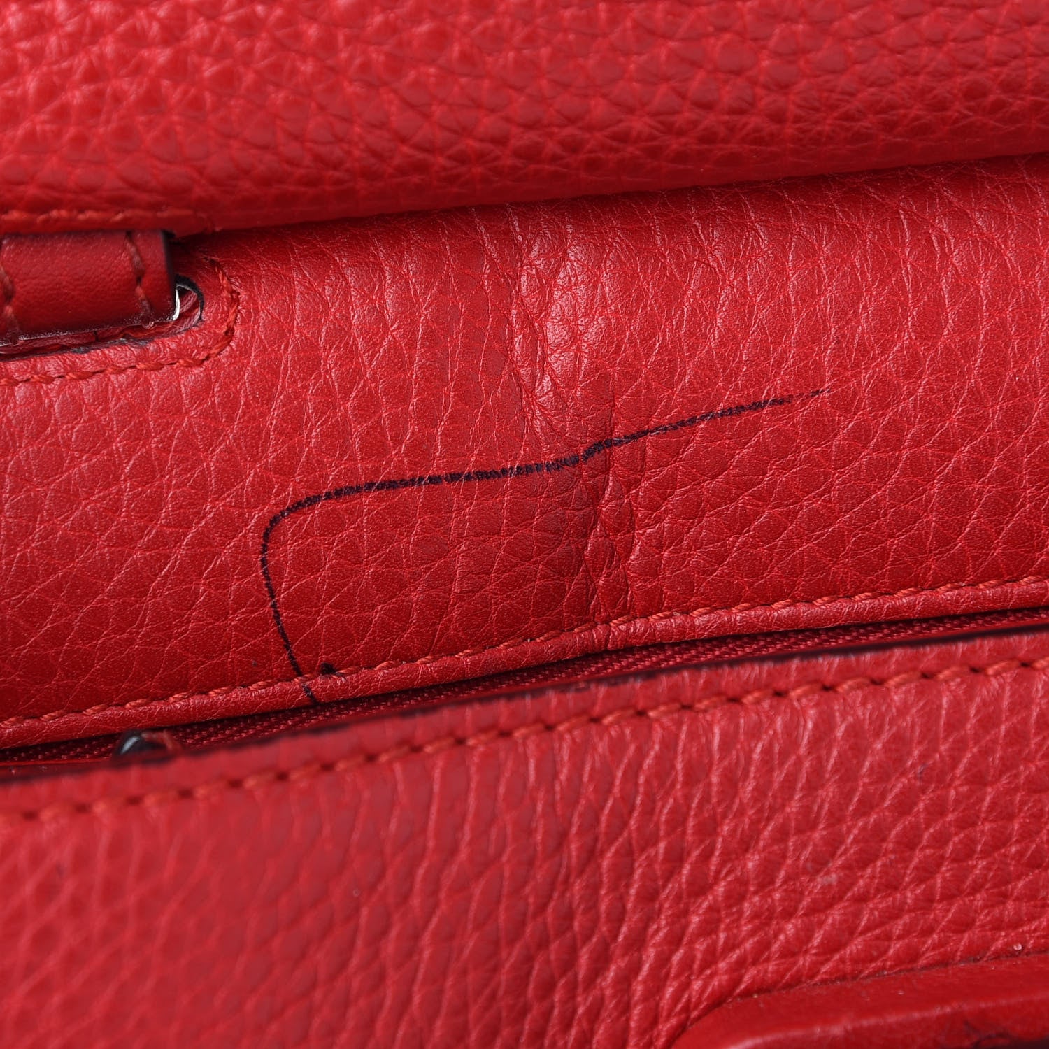Gucci Cellarius Calfskin Small Bamboo Daily Top Handle Bag Hibiscus Red 9 of 13