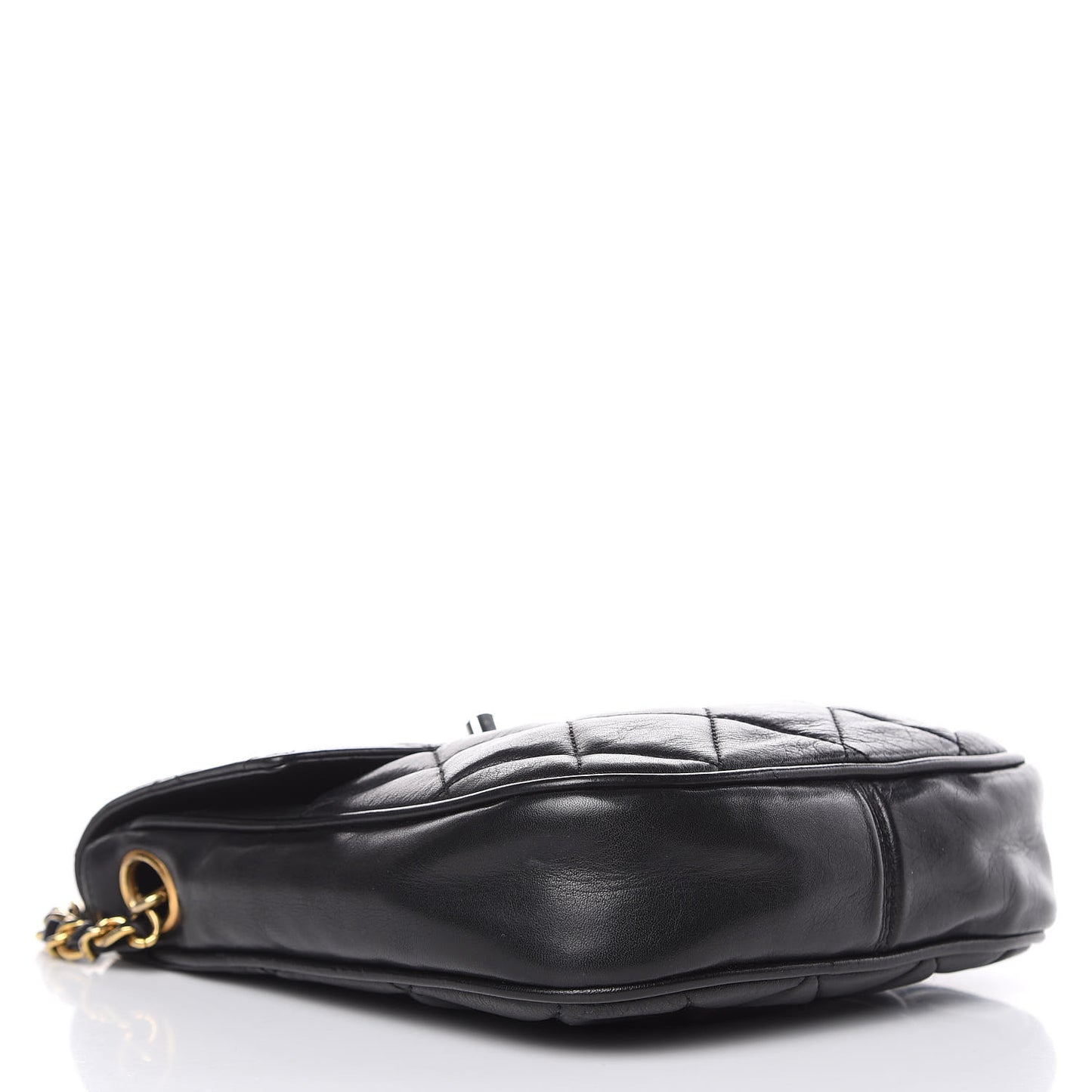 Lambskin Quilted Small Flap Black