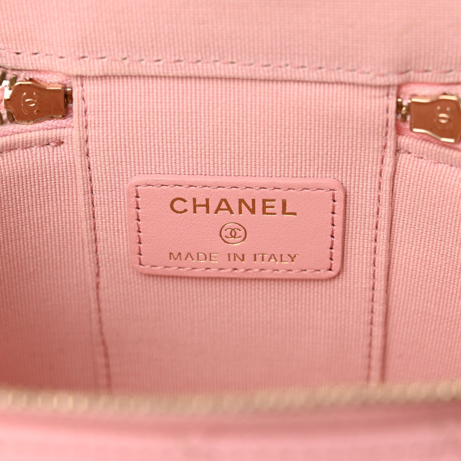Chanel Caviar Quilted Mini Vanity Case With Chain Light Pink 6 of 10