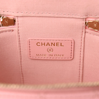 Chanel Caviar Quilted Mini Vanity Case With Chain Light Pink 6 of 10