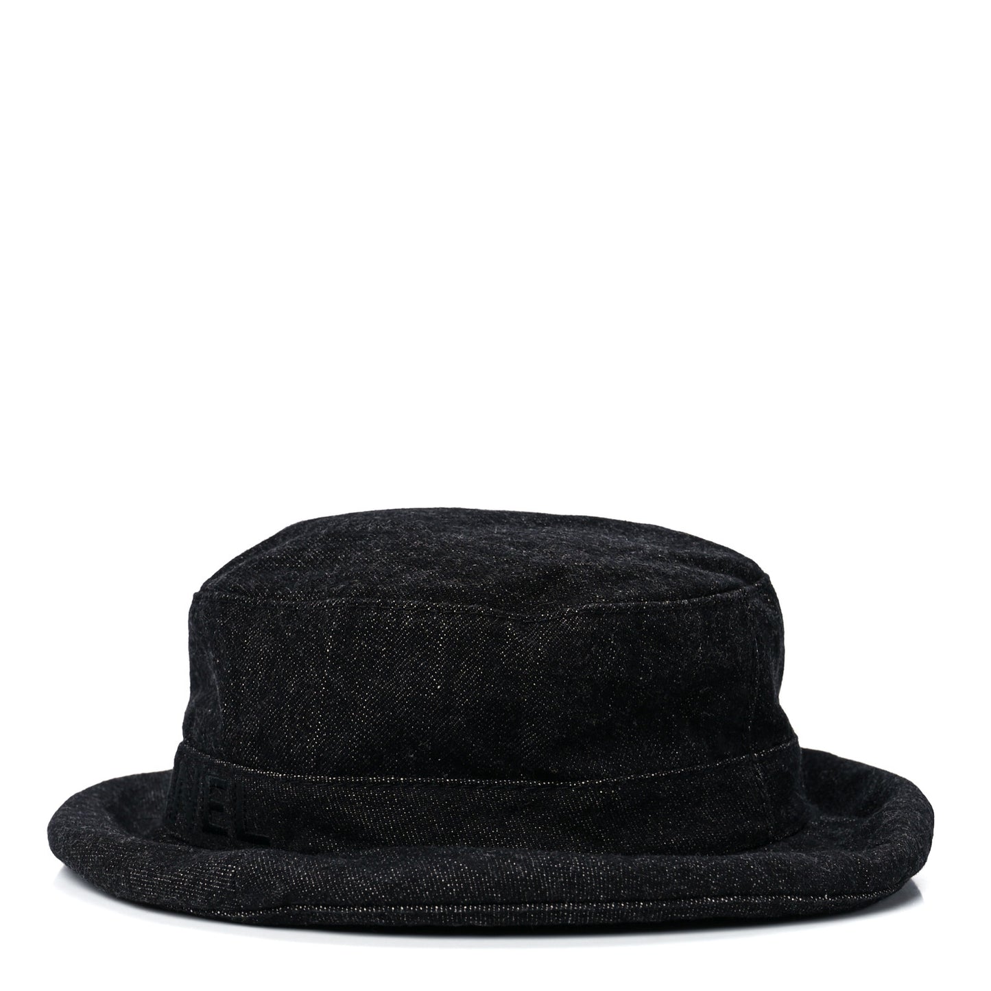 Denim Logo Bucket Hat S Black