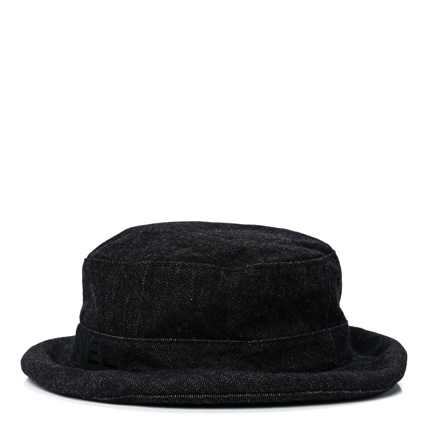 Chanel Denim Logo Bucket Hat S Black 3 of 7