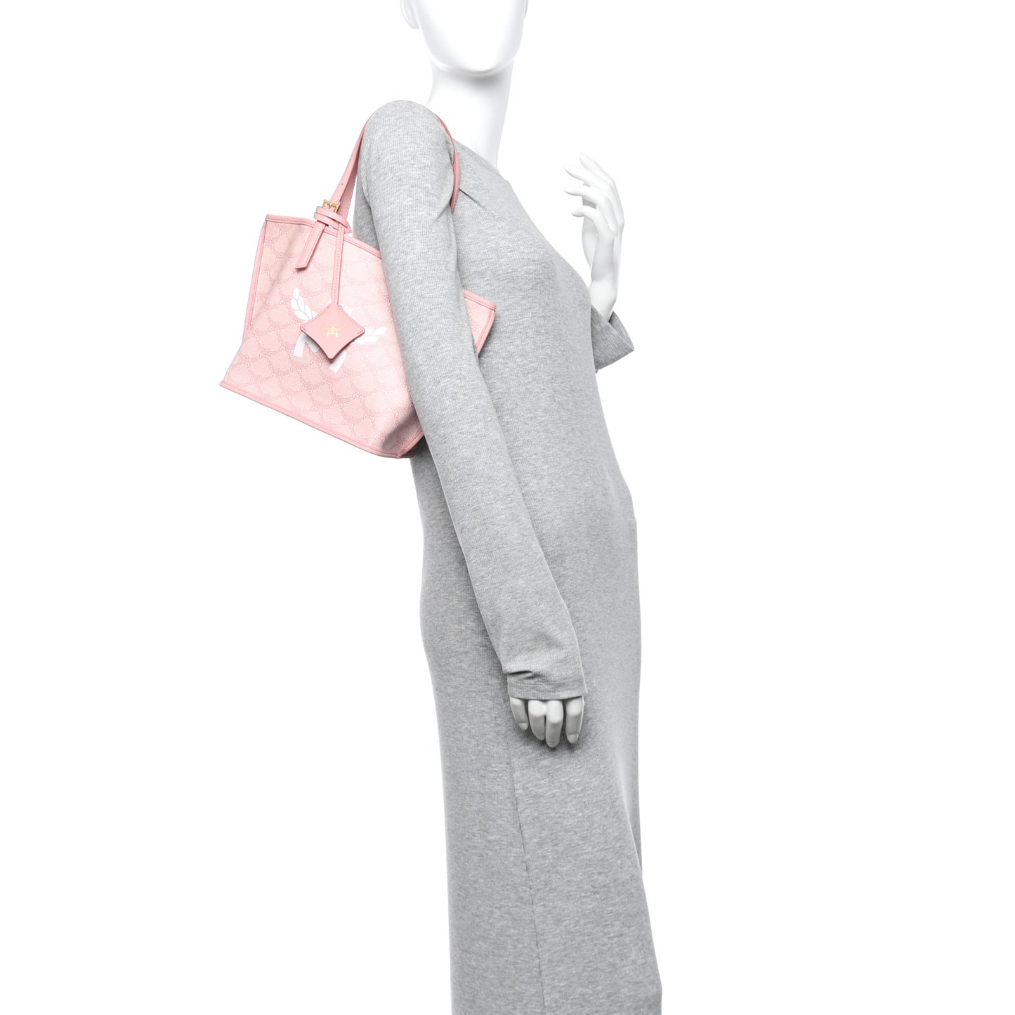 Lauretos Nappa MIni Himmel Shopper Tote Silver Pink