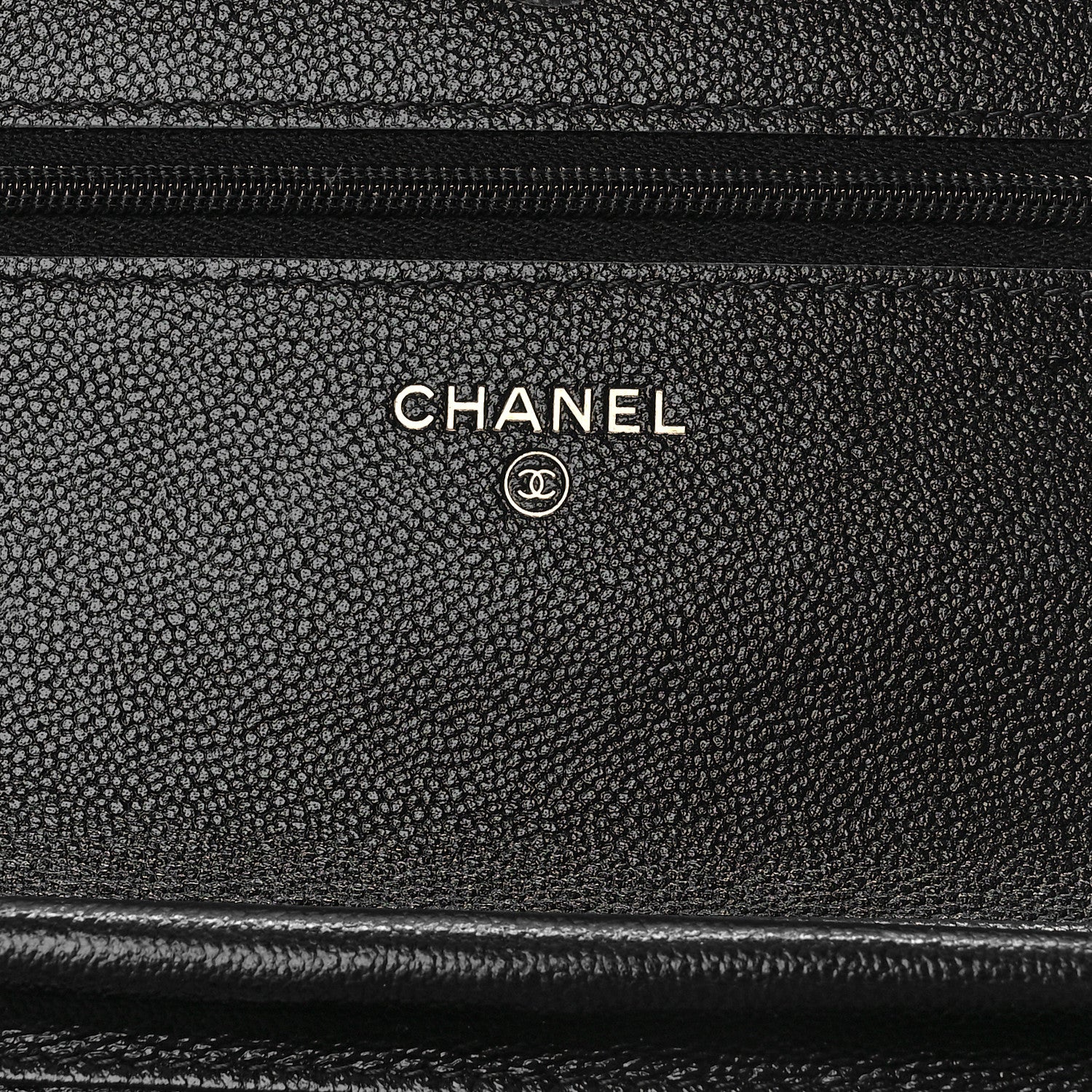 Chanel Caviar Quilted Studded CC Wallet on Chain WOC Black 6 of 10