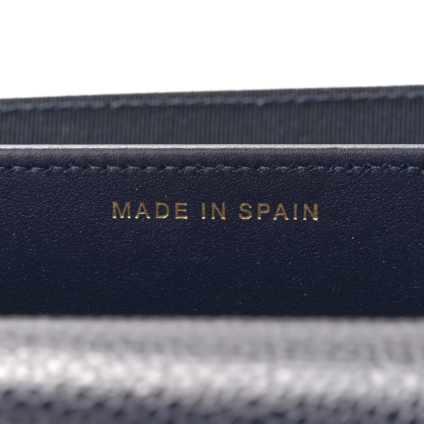 Caviar Quilted Flap Card Holder Wallet Navy