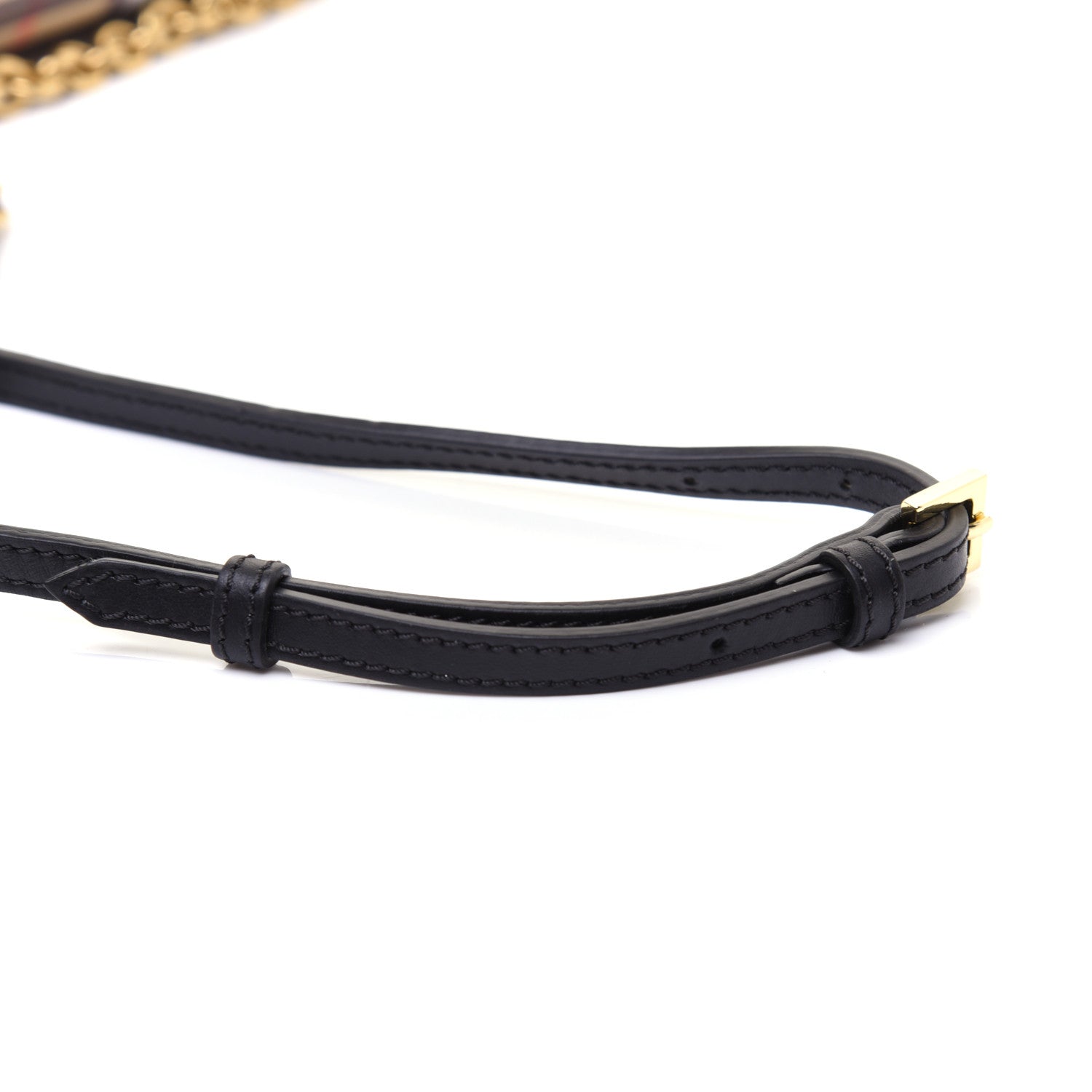 Burberry Vintage Check Henley Wallet On Chain Black 13 of 13