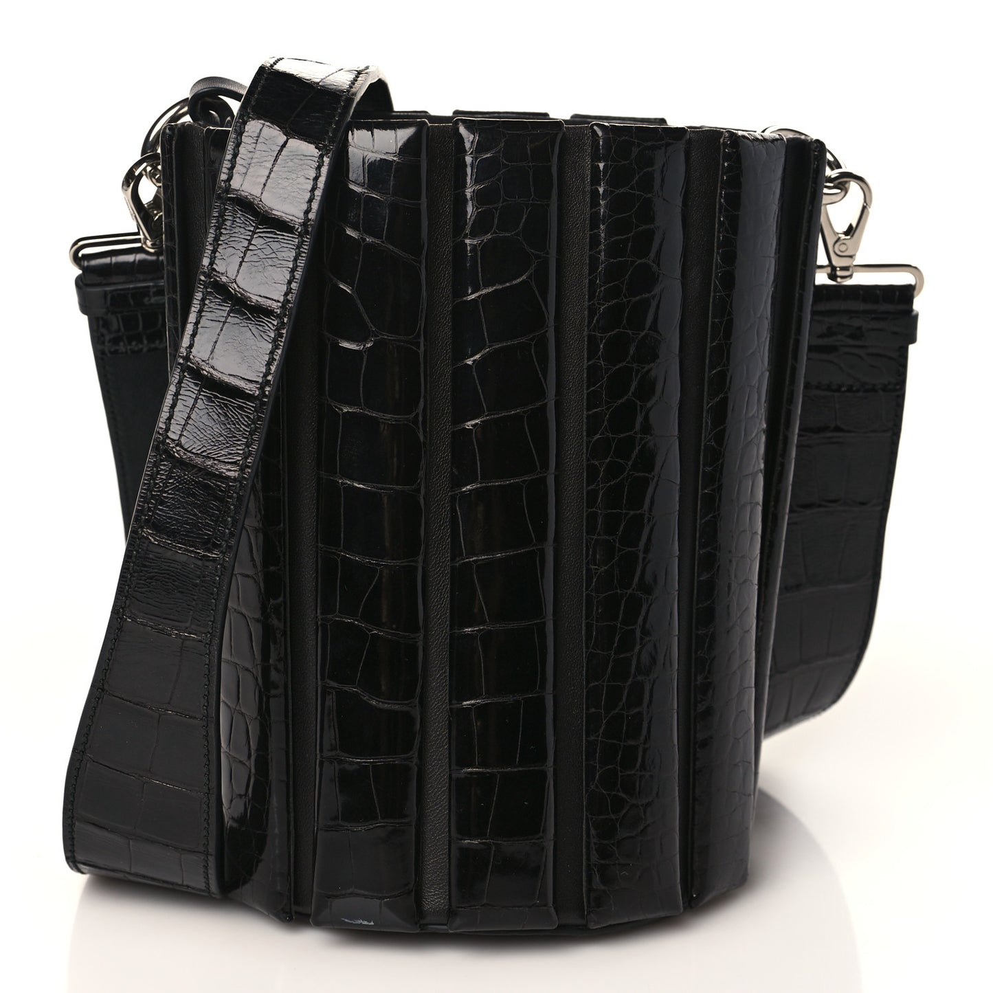 Alligator Bucket Bag Black