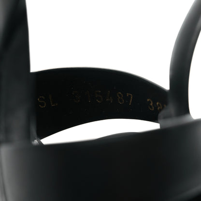 Saint Laurent Calfskin Tribute 105 Platform Sandals 38.5 Black 9 of 10