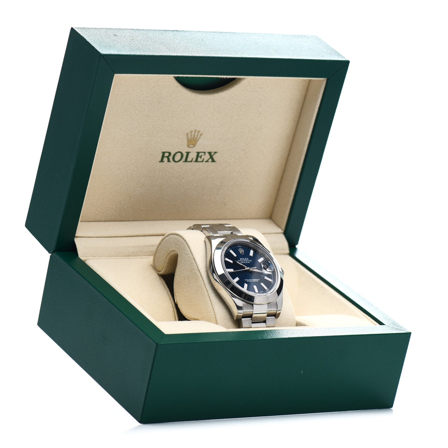Stainless Steel 41mm Oyster Perpetual Datejust II Watch Blue 116300