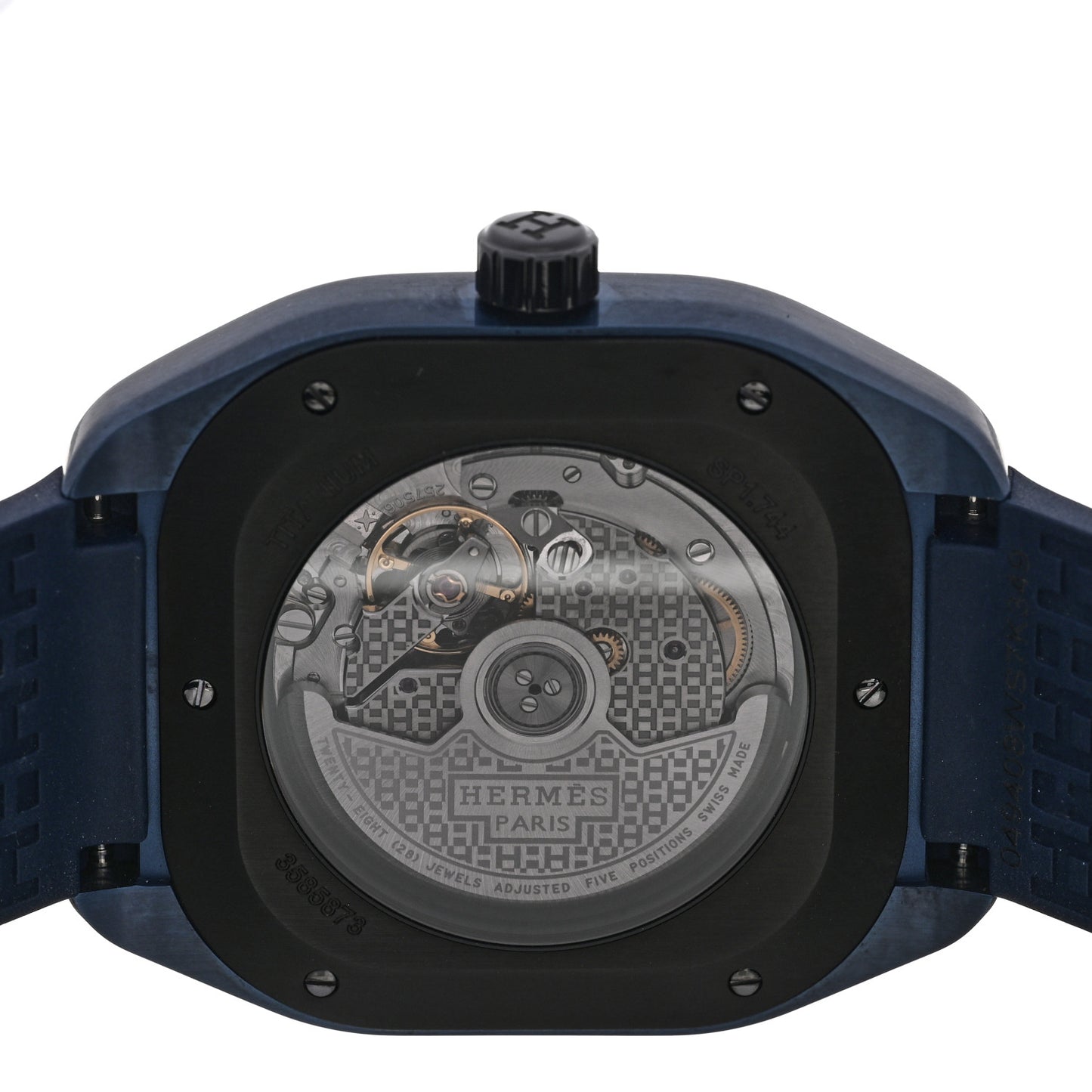 PVD Titanium Rubber 39mm H08 Automatic Watch Bleu Abysse