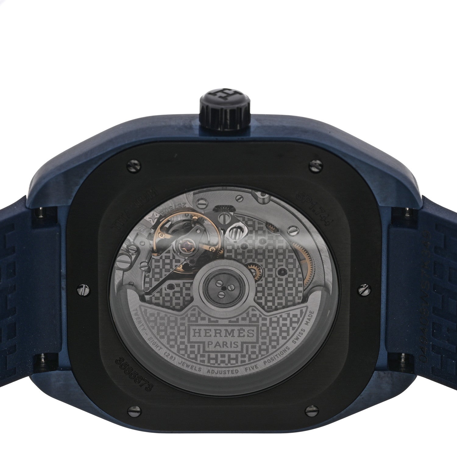 Hermes PVD Titanium Rubber 39mm H08 Automatic Watch Bleu Abysse 4 of 5