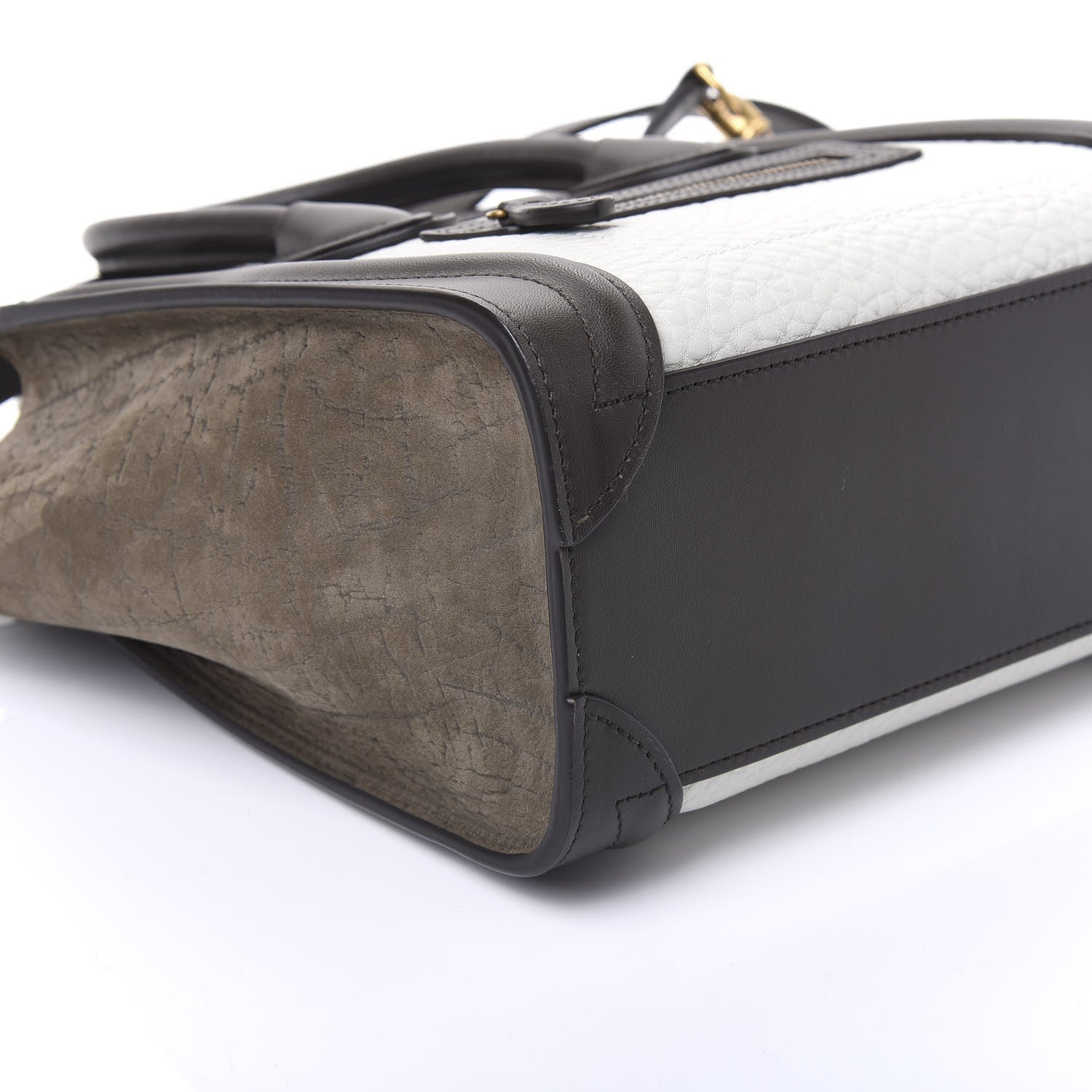 Celine Bullhide Calfskin Nubuck Nano Tri-Color Luggage Khaki 5 of 8