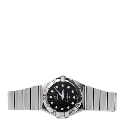 Omega Stainless Steel Diamond 24mm Constellation Quartz Watch Black 123.10.24.60.51.001 2 of 6