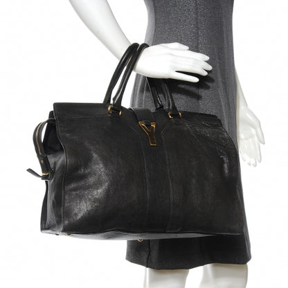 Saint Laurent Leather Large Cabas Chyc Black 2 of 7