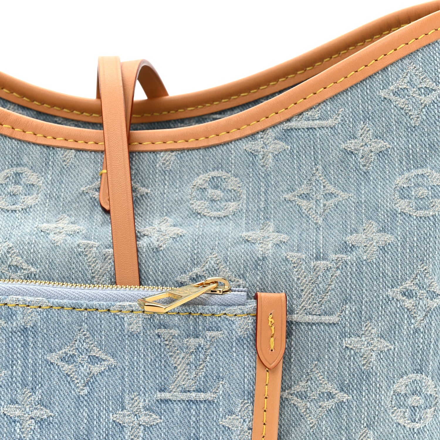 Louis Vuitton Monogram Denim CarryAll PM Sky Blue 9 of 11