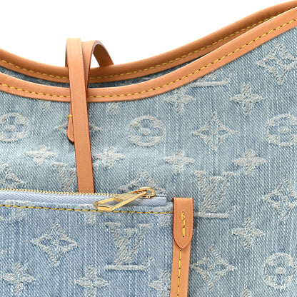 Louis Vuitton Monogram Denim CarryAll PM Sky Blue 9 of 11