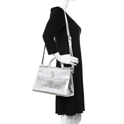 Christian Dior Metallic Calfskin Medium Diorever Flap Silver 2 of 16
