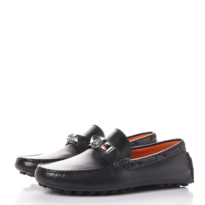 Hermes Supple Calfskin Irving Driving Moccasin Loafers 39 Black 3 of 10