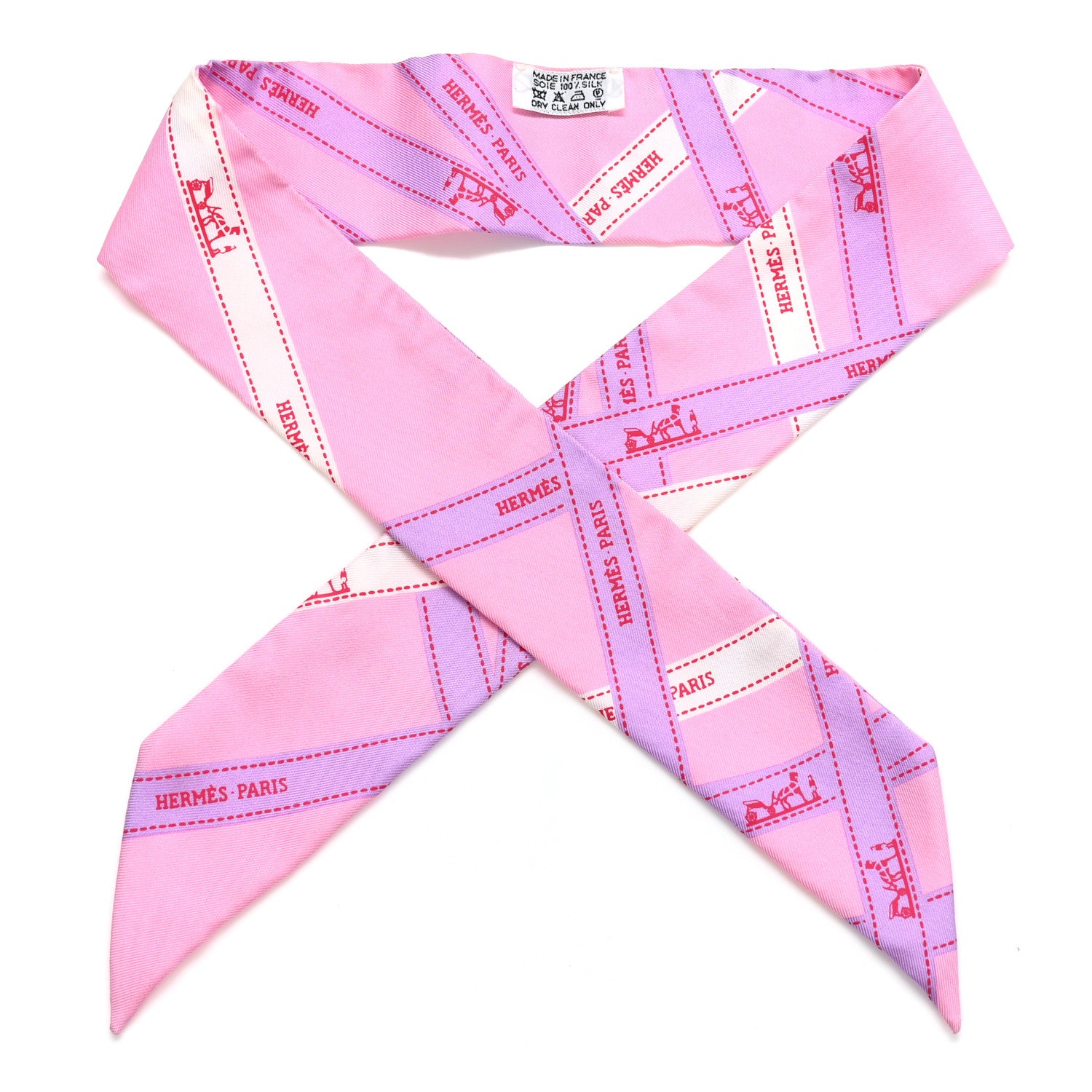 Hermes Silk Bolduc Twilly Pink Multicolor 1 of 5