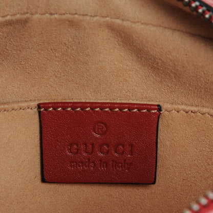 Gucci Calfskin Matelasse Mini GG Marmont Wrist Wallet Hibiscus Red 6 of 7