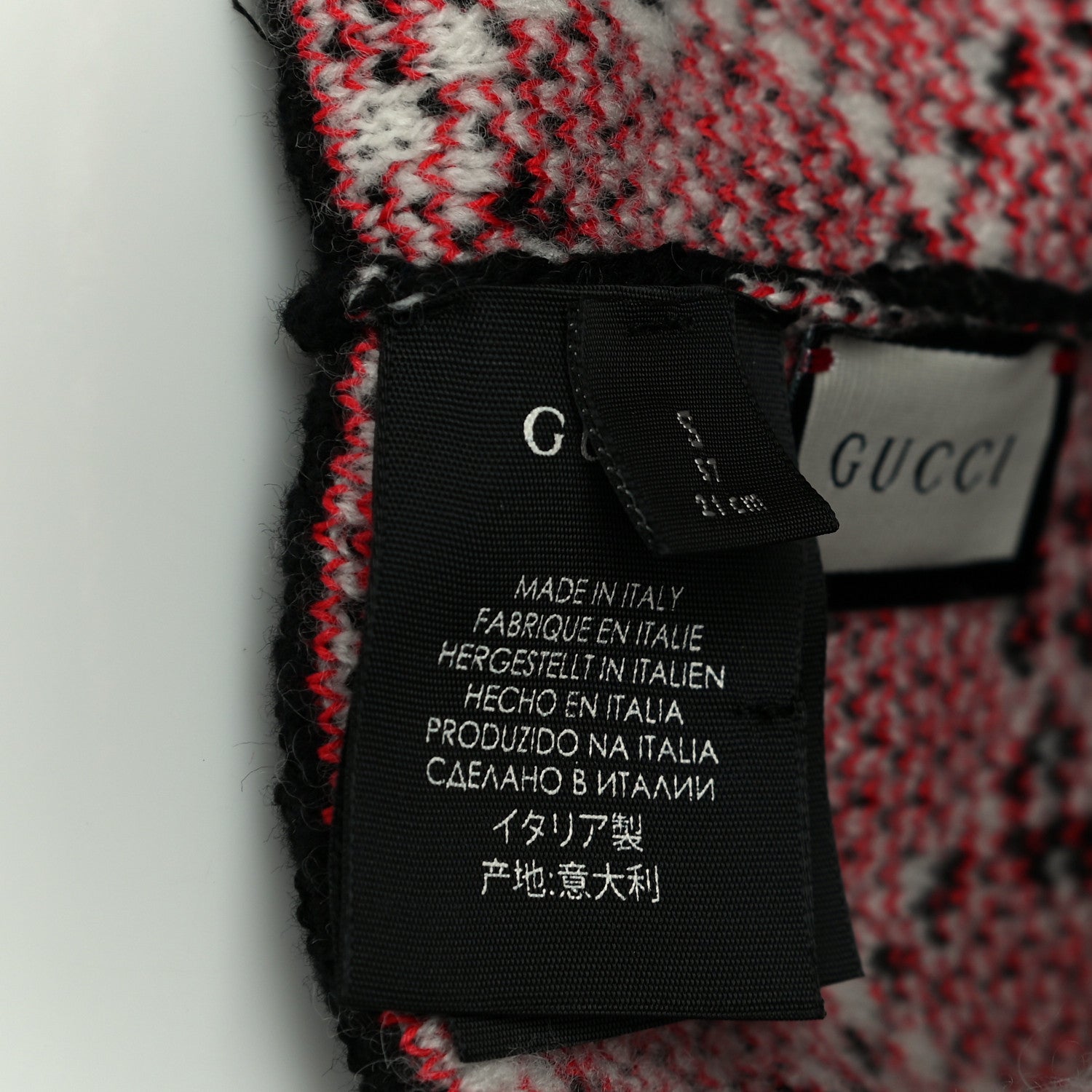 Gucci Knit GG Monogram Diamante Beanie Hat S Black 4 of 5