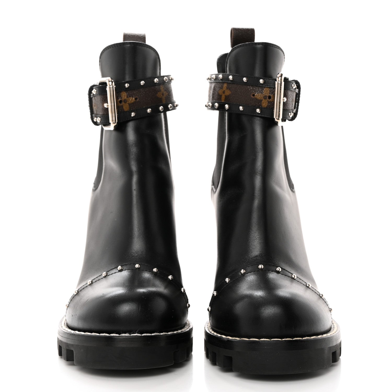 Louis Vuitton Calfskin Monogram Star Trail Chelsea Ankle Boots 40 Black 2 of 9