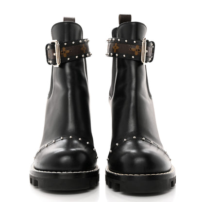 Louis Vuitton Calfskin Monogram Star Trail Chelsea Ankle Boots 40 Black 2 of 9