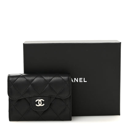 Chanel Lambskin Quilted Flap Card Holder Wallet Black 11 of 11