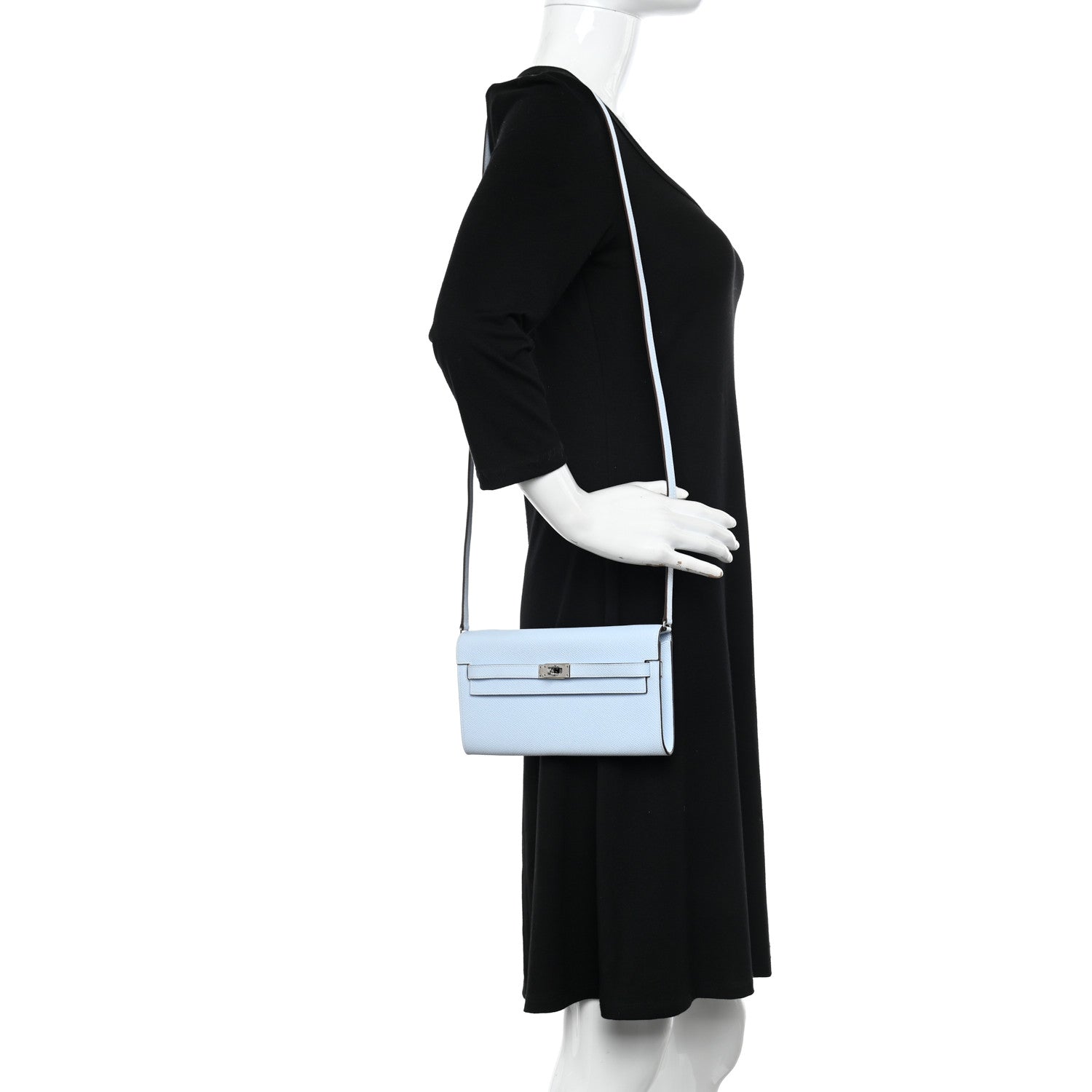 Hermes Epsom Kelly Wallet To Go Bleu Brume 2 of 10