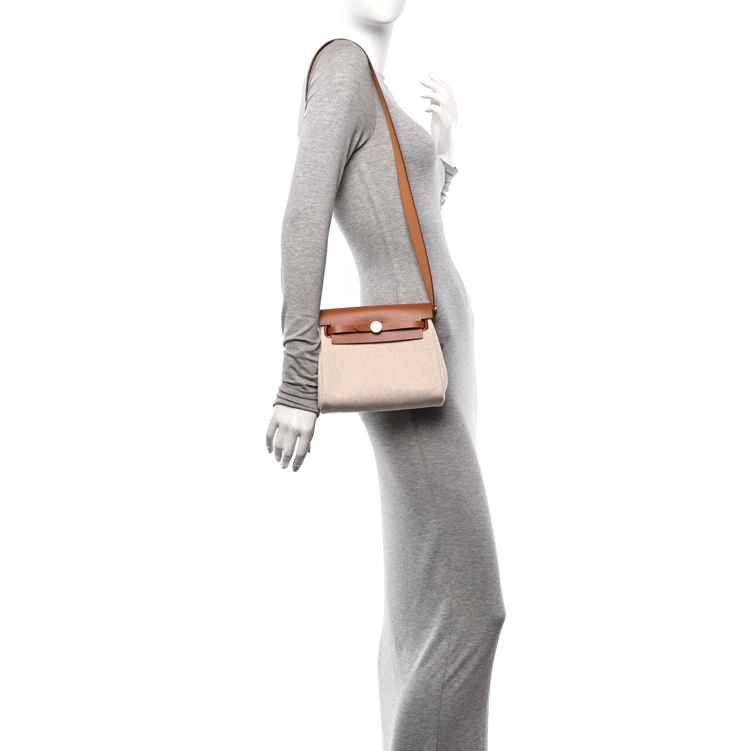 Hermes Military Toile Vache Hunter Herbag Zip Retourne 20 Ecru Beige Fauve 2 of 11